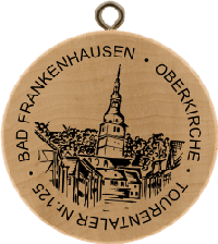 Turistická známka č. 125 - BAD FRANKENHAUSEN-OBERKIRCHE