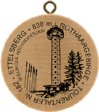 Turistická známka č. 182 - ETTELSBERG . 838 m . ROTHAARGEBIRGE