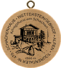 Turistická známka č. 475 - SCHACHENHAUS  WETTERSTEINGEBIRGE