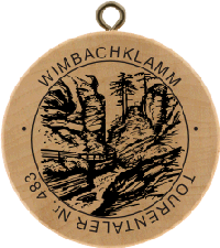 Turistická známka č. 483 - WIMBACHKLAMM . NATIONALPARK BERCHTESGADEN