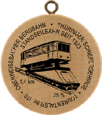 Turistická známka (DE) č. 0110 - Oberweißbacher Bergbahn