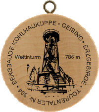 Turistická známka (DE) č. 0304 - Bergbaude Kohlhaukuppe - Geising