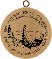 Turistická známka (DE) č. 0335 - Pfaffenstein - Barbarine