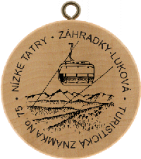 Turistická známka č. 75 - Záhradky-Luková