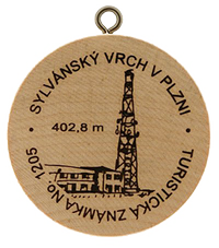 Turistická známka č. 1205 - Sylvánský vrch v Plzni