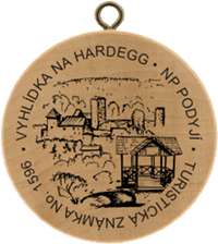 Turistická známka č. 1596 - Podyjí vyhlídka na Hardegg