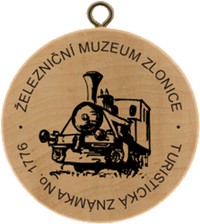 Turistická známka č. 1776 - Železniční muzeum Zlonice