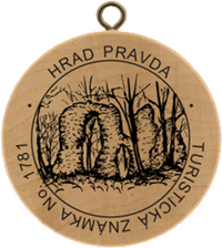 Turistická známka č. 1781 - Hrad Pravda