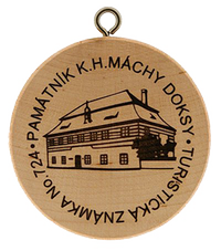 Turistická známka č. 724 - Památník K.H.Máchy Doksy