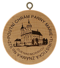 Turistická známka č. 922 - Poutní chrám Panny Marie - Dub nad Moravou