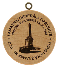 Turistická známka č. 1037 - Památník generála Gablenze