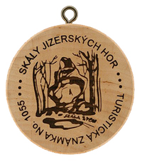 Turistická známka č. 1055 - Skály Jizerských hor - skála Zvon