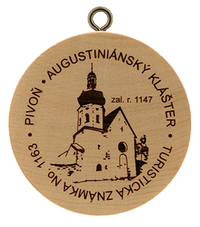 Turistická známka č. 1163 - Augustiniánský klášter Pivoň