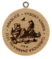 Turistická známka č. 1212 - Kraslice - Vysoký kámen