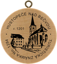Turistická známka č. 1284 - Hustopeče nad Bečvou