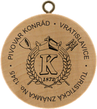 Turistická známka č. 1345 - Pivovar Konrád Vratislavice