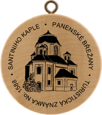 Turistická známka č. 1588 - Santiniho kaple v Panenských Břežanech