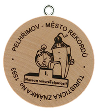 Turistická známka č. 1593 - Pelhřimov - město rekordů