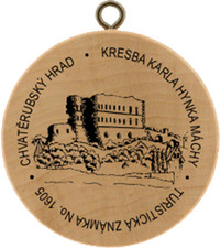 Turistická známka č. 1605 - Chvatěrubský hrad