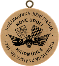 Turistická známka č. 1647 - Pošumavská jižní dráha Nové Údolí-Haidmühle