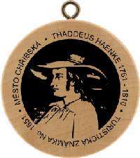 Turistická známka č. 1651 - Město Chřibská, Thaddeus Haenke 1761 - 1817