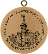 Turistická známka č. 1657 - Rozhledna na Třenické Hoře u Cerhovic