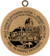 Turistická známka č. 1665 - Malá vodní elektrárna Hučák Hradec Králové