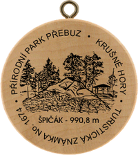 Turistická známka č. 1674 - Přírodní park Přebuz Krušné hory