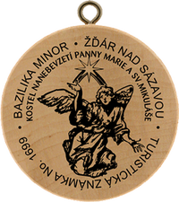 Turistická známka č. 1699 - Bazilika Minor - Žďár nad Sázavou