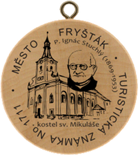 Turistická známka č. 1711 - Město Fryšták
