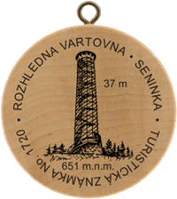 Turistická známka č. 1720 - Rozhledna Vartovna - Seninka