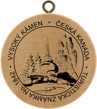Turistická známka č. 1842 - Vysoký Kámen - Česká Kanada