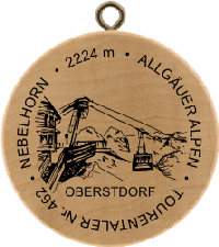 Turistická známka č. 462 - NEBELHORN . 2224 m . ALLGÄUER ALPEN