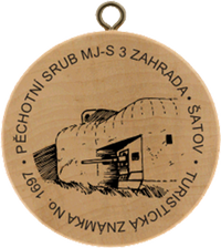 Turistická známka č. 1697 - Pěchotní srub MJ-S 3 Zahrada - Šatov