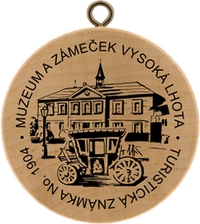 Turistická známka č. 1904 - Muzeum a zámeček Vysoká Lhota