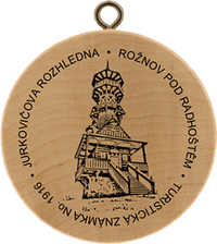 Turistická známka č. 1916 - Jurkovičova rozhledna, Rožnov pod Radhoštěm