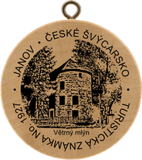 Turistická známka č. 1927 - Janov, České Švýcarsko
