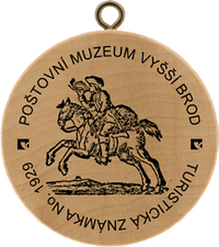 Turistická známka č. 1929 - Poštovní muzeum Vyšší Brod