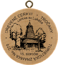Turistická známka č. 270 - Drevené kostolíky Tročany
