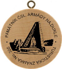 Turistická známka č. 305 - Pamätník čsl. armády na Dukle