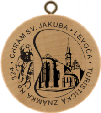 Turistická známka č. 324 - Chrám Sv. Jakuba v Levoči