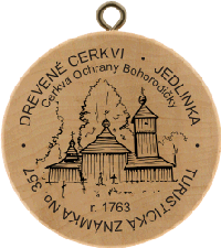 Turistická známka č. 357 - Drevené cerkvi - Jedlinka