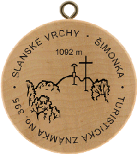 Turistická známka č. 395 - SLANSKÉ VRCHY-ŠIMONKA