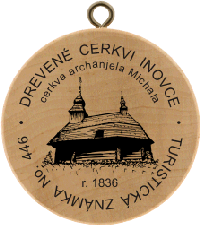 Turistická známka č. 446 - Drevené cerkvi Inovce