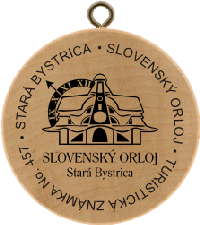 Turistická známka č. 457 - STARÁ BYSTRICA - slovenský orloj