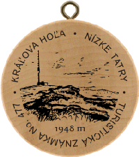 Turistická známka č. 477 - KRÁĽOVA HOĽA - NÍZKE TATRY 1948 m n.m.