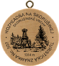 Turistická známka č. 502 - Rozhľadňa na Skorušinej-Skorušinské vrchy-1314 m
