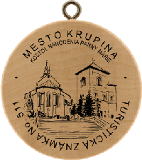 Turistická známka č. 511 - Mesto Krupina