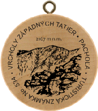Turistická známka č. 534 - Vrcholy Západných Tatier . Pachoľa