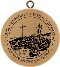 Turistická známka č. 535 - Vrcholy Západných Tatier . Brestová